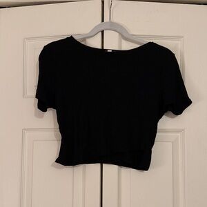 Silence + Noise Cropped Ribbed Tee